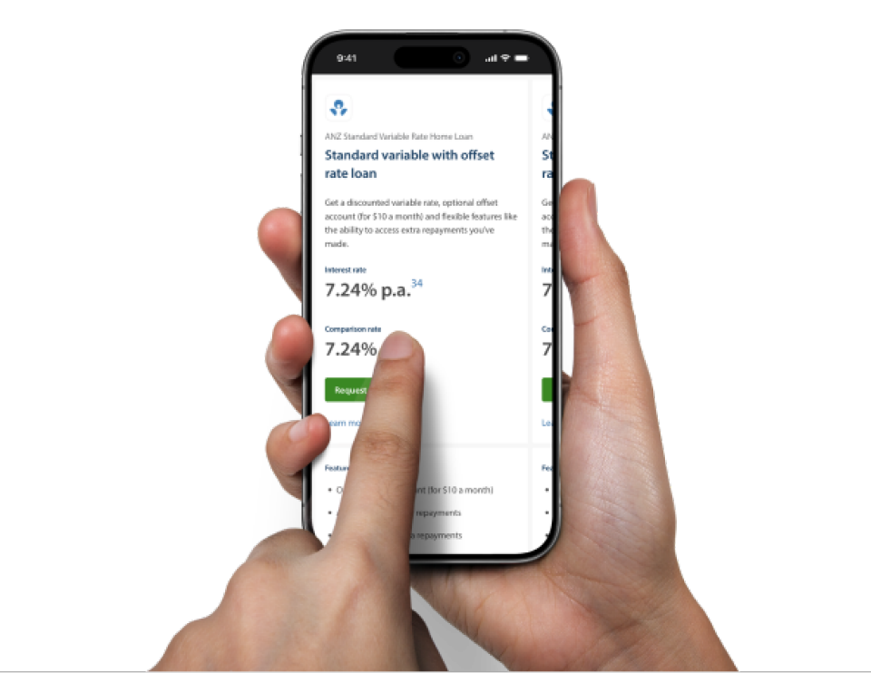 Compare home loans tool on mobile phone